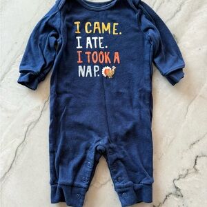 💚Carter's Thanksgiving Navy Blue One Piece